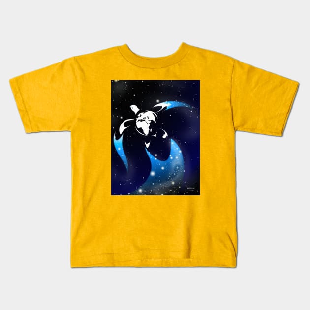 Earth Turtle Kids T-Shirt by RHPotter